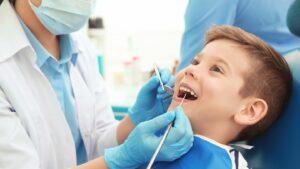 Child Getting Dental Check Up